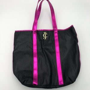 Juicy Couture JC Black And Pink Tote Bag